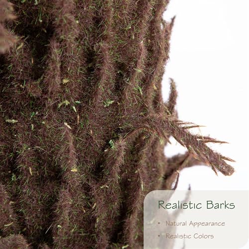 Bellacat 4ft UV Resistant Faux Sago Palm Tree with Natural & Lifelike Bark, 48in Super Full Artificial Cycad Tree with Realistic Leaves, for Home Office Patio Porch Front Door Decor. - size: 4ft