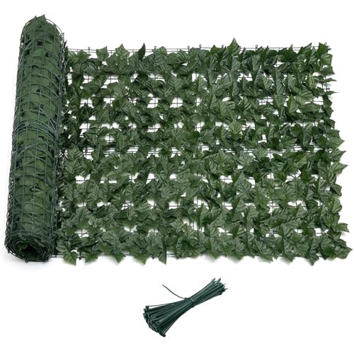 Artificial Ivy Privacy Fence Screen, 3.3ft x 6ft UV-Anti Faux Greenery Backdrop, Used for Patio, Balcony, Garden, Backyard Indoor Outdoor Green Wall Decor - size: 3.3ft x 6ft