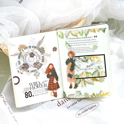 Botanical Impressions PET Tape Set – 6 Floral & Leaf Designs, Transparent Adhesive Craft Tape for Scrapbooking, Junk Journal, Card Making & DIY Decoration - style: Botanical Healing