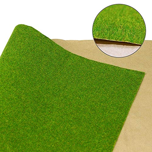 CP138 Artificial Model Grass Mat Trains Grass Green 40 x 100cm or 15.7"x 39"for Decoration Craft Scenery Model DIY - color: Grass Green