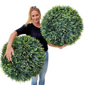 365 Curb Appeal 23" XL Topiary Balls (Cedar (Cypress), 2 Topiary Balls (4 Halves)) - color: Cedar (Cypress), size: 2 topiary balls (4 halves)