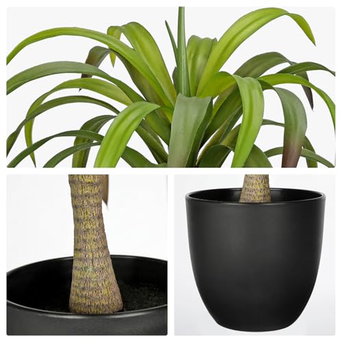 Briful Fake Agave Plant 22in Artificial Agave Potted Plant Fake Outdoor Plants for Home Office Living Room Bedroom Kitchen Table Decor - color: Red-edged Green