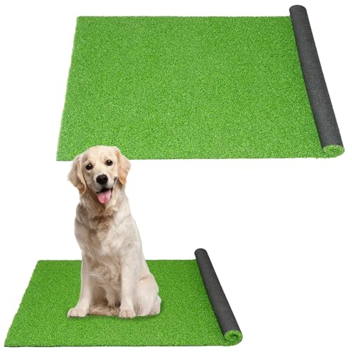 Artificial Grass Turf Lawn,3X5ft Artificial Synthetic Fake Grass,0.6" Pile Height,Indoor Outdoor Garden Grass Carpet,Patio Balcony Lawn, Astro Turf Rug Dogs Pet,Golf Training Mat,Dark Green - size: 3FTX5FT