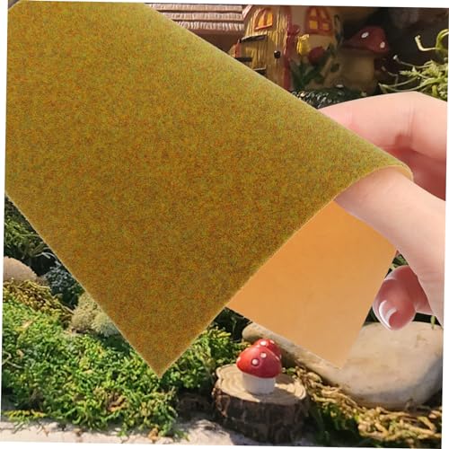 Cabilock 5Pcs Simulation Doll House Grass Mats 11.81X7.87 Inch Artificial Lawn for Miniature Model Landscape Sand Table Decoration