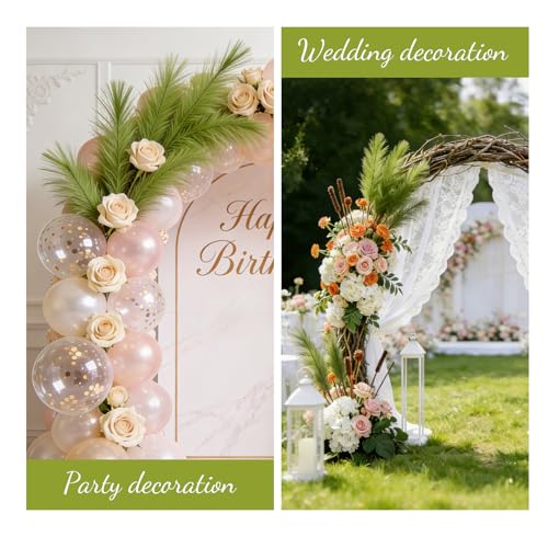 50pcs Grass Green Pampas Grass 21.6 Inch Non-Shedding Faux Pampas for Modern Neutral Home, Boho Wedding and Cream Tone Vase Arrangements - color: Grass Green