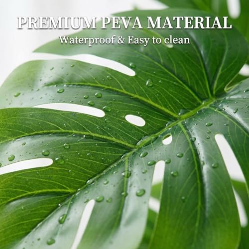 GAOMON 3.6ft Artificial Monstera Deliciosa Plants in Planter,Faux Tropical Palm Tree with 16 Leaves,Artificial Floor Plants for Indoor and Outdoor Home Porch, Garden