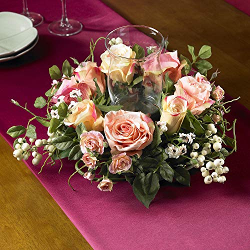 Nearly Natural Rose Candelabrum Silk Flower Arrangement