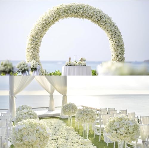 Sggvecsy Cherry Blossom Garland Artificial Cherry Flower Vines 2 Pack Hanging Silk Flowers Garland for Home Wedding Garden Party Arch Office Decor (White) - color: White, size: 2 Pack