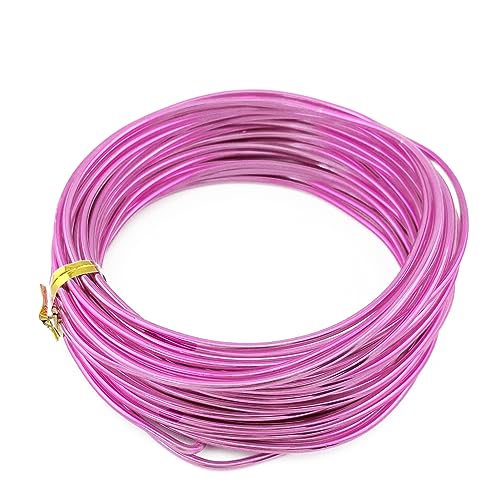 Aluminum Wire, 9 Gauge, Light Fuchsia, 11 Yards, Craft Wire, Jewelry Making - color: Light Fuchsia, size: 9 Gauge