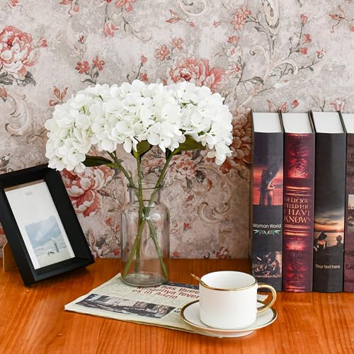 Mandy's 3 Stems Artificial Cream Hydrangea Flowers | 13.7 Inch Realistic Silk Bouquet for Centerpieces Easter , Wedding & Home Decor - color: Cream