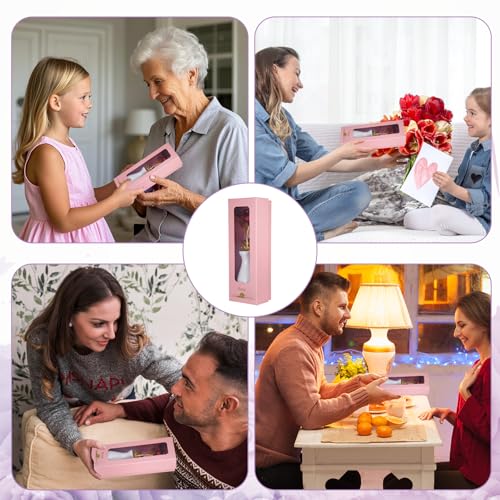 Roses Artificial Flowers for Her Wife Mother's Day, Red Flower Birthday Gifts for Mom Grandma, Eternal Rose Women Great Grandma - color: Red