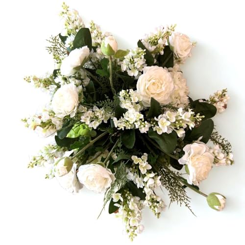 Let The Light in, Faux Floral Arrangement, Large-Size Premium Artificial Indoor Flower Display with Beautiful Blooms and Foliage That Lasts Forever - High Energy Natural Looking Floral - color: Let the Light in