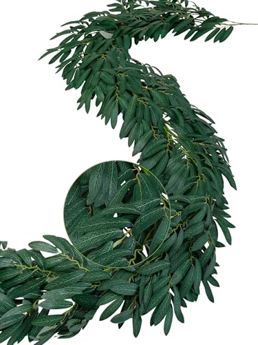 ucky Fake Vines, Eucalyptu Vines Garland, Ivy Vines, Green Artificial Wall Decor Hanging, Wedding Decoration，Flower Bouquet Decoration (4, Olive Vines) - color: Olive Leaves Vines
