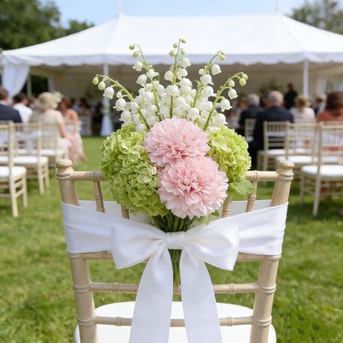 Kimura's Cabin 20pcs Fake Mums Pink Artificial Flowers Faux Chrysanthemum Ball Flowers Bouquets for Wedding Party Home Dining Table DIY Decoration - color: Pink Colour