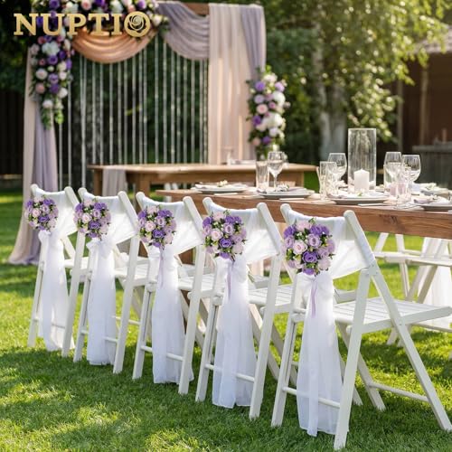 NUPTIO Artificial Flower Ball Centerpieces: Lilac & Purple & Pink Rose Arrangements for Wedding Party Tables - 2 Pcs Faux Silk Floral DIY Kissing Balls for Home Event Dining Decorations - color: Deep Purple & Light Purple & Light Pink, size: 2 Pcs