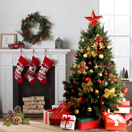 Set of 2 Artificial Cedar Topiary Christmas Trees, 3FT UV-Resistant Faux Cypress Shrubs with Ground Spikes — Tall Evergreen Decorative Plants for Outdoor and Indoor Porch, Patio, and Garden - color: 2pcs 3ft Cypress Tree
