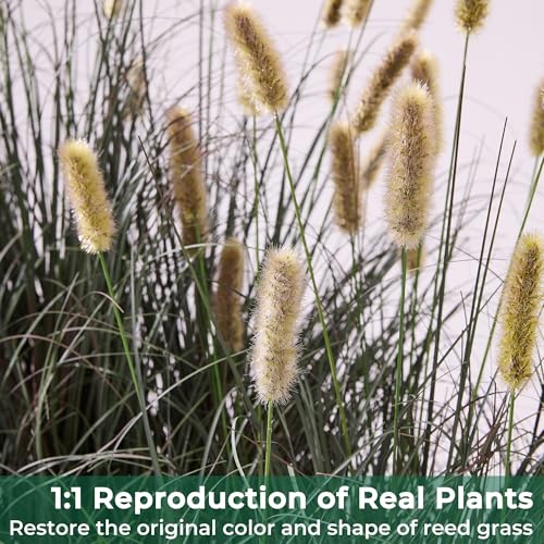 3ft Onion Grass Set of 2, Artificial Plant and Greenery, Fake Floor Plants Indoor Outdoor, Potted Faux Green Bristlegrass with Spikes, Large Size Horsetail Reed Grass, House Decorative - color: Yellow, size: 3ft - 2pack