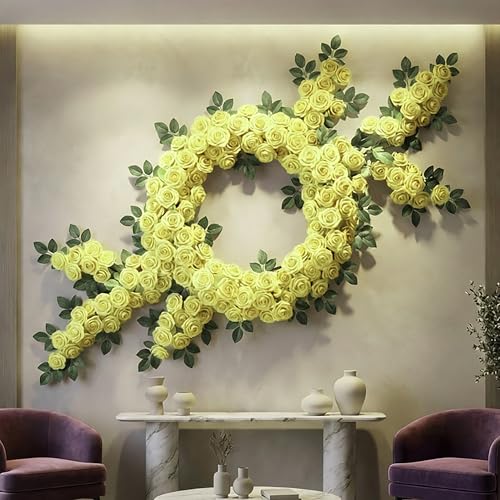 30pcs Real Looking Yellow Foam Artificial Roses with Stems, Fake Rose Flowers for DIY Wedding Bouquets Bridal Shower Centerpieces Home Party Tables Valentine's Day Mother's Day Decor Gift - color: 30pcs Yellow