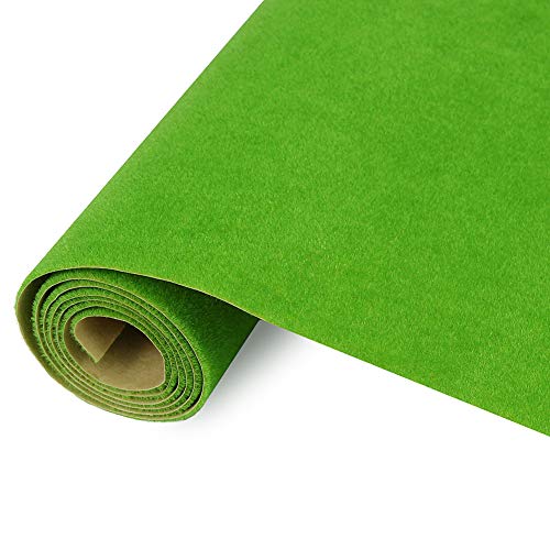 CP102 Artificial Model Grass Mat Trains Light Green 40x100cm or 15.7'' x 39'' for Decoration Craft Scenery Model DIY - color: Light Green