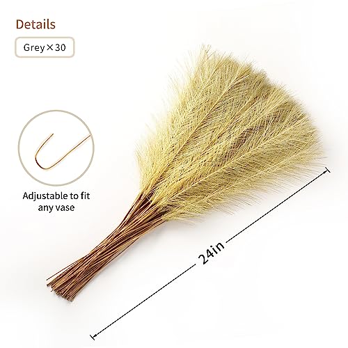 Wertuirk Gold Faux Pampas Grass - 30pcs 24 Inch Long Pampas Grass wall Decor, Mini Artificial Pampas Grass for Great Gatsby Party Decorations and Glam Room Decor (Gold) - color: Gold, size: 30 Pieces