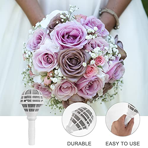 DOITOOL 6PCS Bouquet Holders Bride Bouquet Foam Handle Wedding Bridal Dry Flower Holder DIY Bouquet Making Supplies Adjustable Hand Tied Bouquet Holders for Wedding