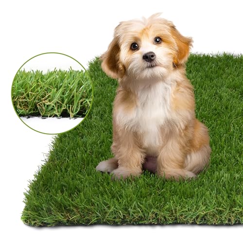 COOLCHOICE Artificial Grass Turf with Drainage Holes for Dog Potty Training 3 ft x 5 ft, 3 cm Fake Outdoor Rug Pee Pad for Patio Balcony Backyard, Indoor Green Mat Home Decoration, UV Flame Resistant - size: 3 ft x 5 ft