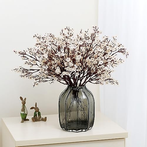 JAKY-Global Babys Breath Fabric Cloth Artificial Flowers 20 Bundle European Fake Silk Plants Decor Wedding Party Decoration Bouquets Real Touch DIY Home Garden (Beige, 20 Bundles) - color: Beige, size: 20 Bundles
