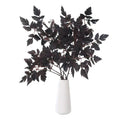 Artificial Flowers 24 Inches, Deep Purple Faux Bugbane Snakeroot for Vase Arrangements, Home Wedding Decor, Bendable Stems, Set of 3