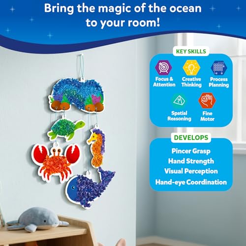 Skillmatics Poke-in Art - Underwater Animals, Mess-Free Arts & DIY Wood Crafts for Kids, Creative Kit, Gifts for Girls & Boys Ages 4, 5, 6, 7, 8, 9 - style: 7. Underwater Animals