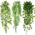 NiHome 8-Pack Artificial Hanging Plants, Fake Plant Hanger Indoor Outdoor Decor with 6 Ivy 1 Eucalyptus 1 Fork Fern Vines, Water-Resistant Faux Hanging Plant for Ceiling Wall Patio Garden Home Decor