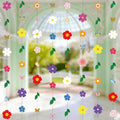 2 Pcs x 13ft Spring Flower Garland Wildflower Party Decor, Wildflower Paper Garland with Butterfly Party Streamers Hanging Decor for Garden Birthday Tea Spring Wedding Baby Shower Party Decorations