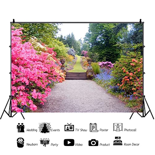 AOFOTO 12x10ft Beautiful Spring Flowers Photography Studio Backdrop Garden Landscape Background Wedding Lovers Girl Kid Woman Adult Lady Artistic Portrait Photoshoot Props Video Drape Wallpaper - size: 12x10ft