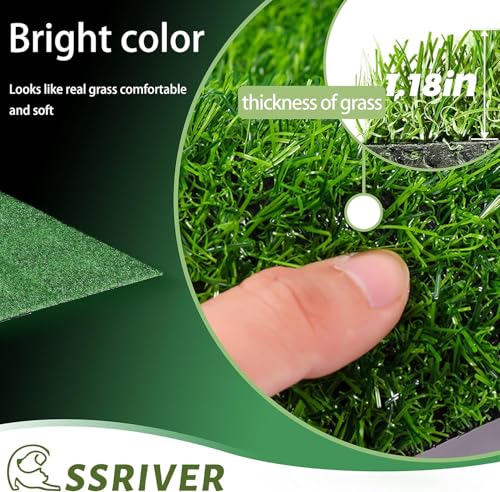 59.5 x 39.5 in Dog Grass Pad, Extra Large Artificial Grass Turf Mat, Fake Grass for Large Dog Potty Training Indoor Outdoor Balcony Patio Lawn Decoration - size: 59.5 x 39.5 Inch (Pack of 1)