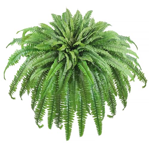 Fake Ferns Artificial Plants Large, 68" Artificial Ferns for Outdoors Large, UV Resistant Faux Fern with Long Leaves Suitable for Planters Hanging Porch Home Indoors Garden Patio Office Greenery Decor - color: Light Green, size: 68inch