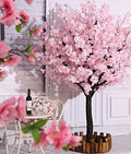 Artificial Cherry Blossom Trees Handmade Light Pink Tree Indoor Outdoor Home Office Party Wedding (5FT Tall/1.5M) - size: 5ft
