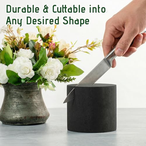 Reusable Floral Foam Round Blocks,Black Flower Foam Round for Artificial & Dried Flowers, Dry Floral Foams Styrofoam for Artificial Flowers (6Pack,3") - color: 6 Pack, size: Diameter 3"
