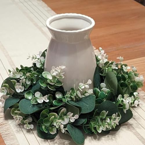 White Ceramic Vase Modern Minimalist Table Centerpiece, Round Smooth Flower Holder for Living Room, Shelf, Mantel, Wedding & Home Decor-7" H - color: White-7inch