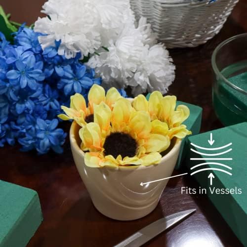 FLOFARE Floral Foam Base 12"L x 10"W x 3"H, Large Floral Foam Block for Fresh and Artificial Flower Arrangement Supplies for Arts, Crafts, Office Decor, Home Decor, Wedding Decor and Party - size: Large floral foam board