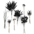 Ling's moment Artificial Greenery Stems Box Set, 36pcs with 8 Kinds of Faux Flowers Picks for DIY Bridal Bouquets Wedding Floral Arrangement Table Centerpieces, Black - color: Blk-black