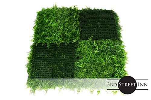3rd Street Inn Artificial Greenery Wall Panels for Privacy - 12-Pack - color: Juniper