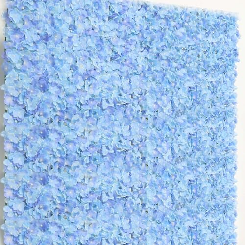 Efavormart 4 PCS Serenity Blue Silk Hydrangea Flower Mat Wall Wedding Event Decor for DIY Centerpiece Arrangement Party Decorations - color: Serenity Blue