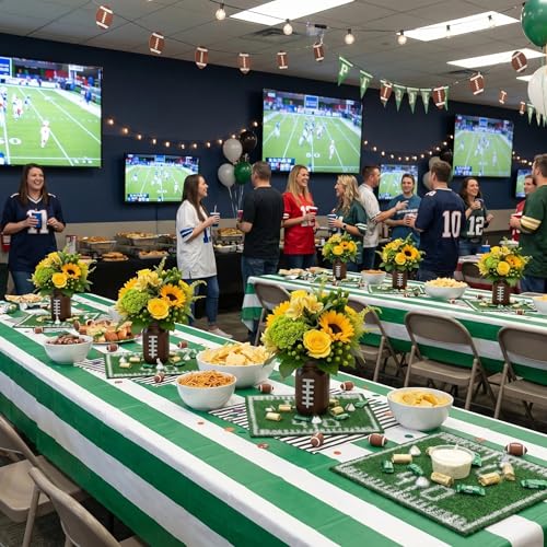 Suncalla 8 Pcs Football Grass Placemats Table Centerpieces Decoration 12 x 12 Inch Artificial Grass Mats Number 40 Football Table Placemats for Soccer Tailgate Birthday Party Decor Supplies - color: Number 40, size: 12 x 12 Inch