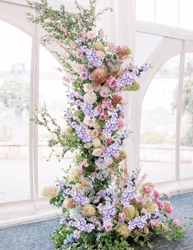 Lilac Flowers Artificial Bougainvillea 8 PCS Realistic Faux Bougainvillea Light Purple Silk Flowers 29.9" Long Stem Flowers for Tall Vase Home Wedding Centerepieces Decor (Light Purple) - color: Light Purple