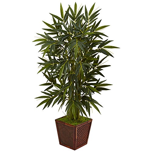 Nearly Natural 4ft. Bamboo Artificial Tree in Bamboo Square