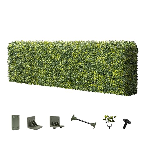 Bynbbur Artificial Hedge Wall 36" Lx18 Hx6 W Boxwood Hedges Outdoor Patio Greenery Walls, Fake Grass Privacy Wall Screens, Office Living Room Divider, Wedding Party Décor - color: Green, size: 36"Lx18"Hx6"W