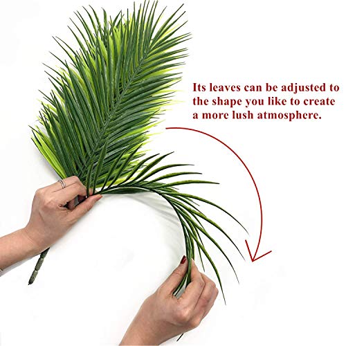 Artificial Plants, MASUMARK SM Fake Greenery Plastic Palm Tree Shrubs Bushes Grass Home Garden Kitchen Room House Outdoor Window Box Indoor UV Resistant Wedding DIY Decor Christmas Decoration - 1 Pack - color: Palm Tree/ 1 Pack