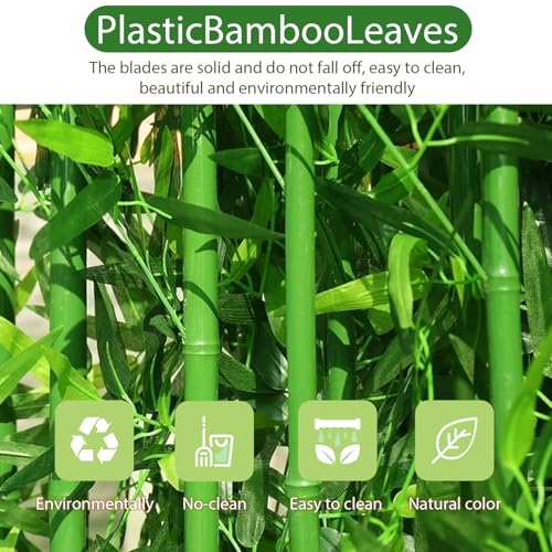 5ft 20 Pack Fake Bamboo, Artificial Bamboo Plants Outdoor, Tall Faux Bamboos Tree for Privacy Covers on Deck and Patio, Decoration for Garden, Yard, Office - size: 5ft