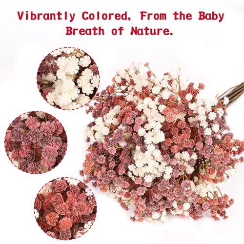 Baby Breath Flowers Fall Flowers Artificial Bulk , 30Pcs Fall Decor Fake Gypsophila Plants Bouquets Flowers Real Touch Faux Babies Breath Arrangement for Home Autumn Wedding Vase Decoration Orange - color: Fall Orange, size: 30pcs-Standard