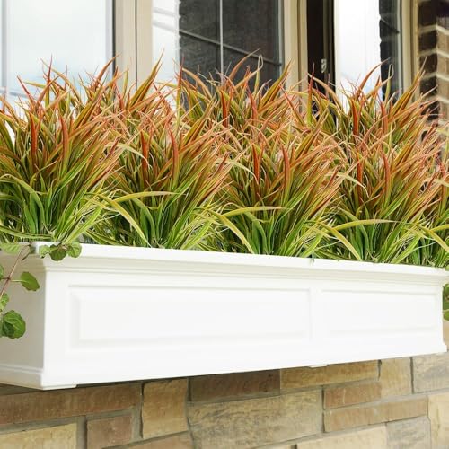 DVGUN 12 Bundles Artificial Outdoor Plants Fake Bushes Shrubs Greenery for Plastic UV Resistant Faux Grass