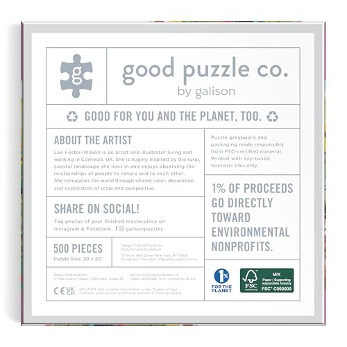 Good Puzzle Co Basket Blooms – 500 Piece Jigsaw Puzzle Featuring Beautiful Artwork of Flower Basket Arrangement for Spring - color: Basket Blooms